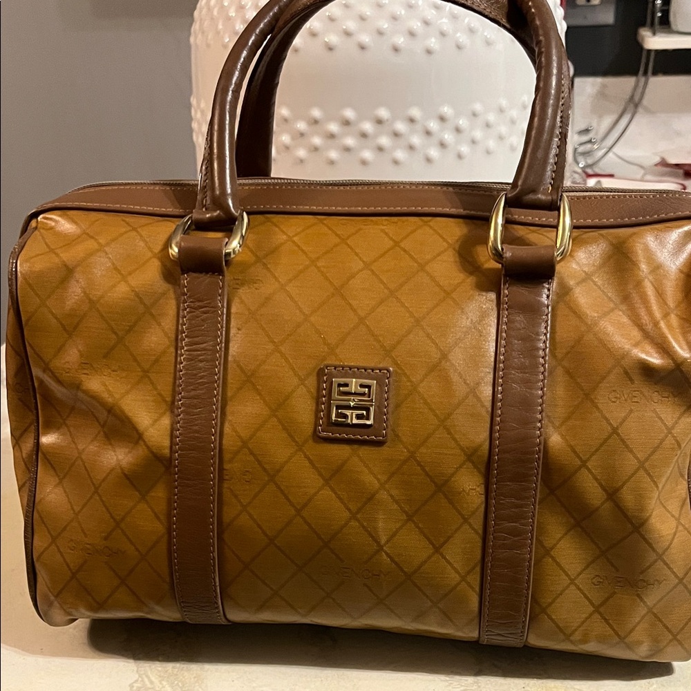 Givenchy Tan and Brown Boston Bag